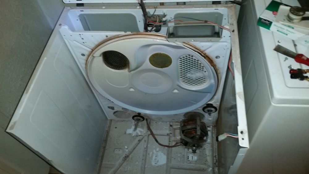 Lubbock Appliance Repair - Whirlpool Dryer bad rear seal - Lubbock ...