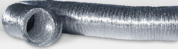 DryerFlex UL 2158A Class 0 flexible transition duct — recommended for dryer venting