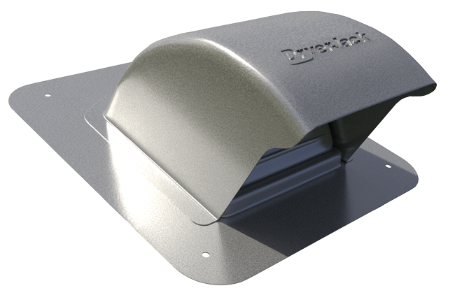 DryerJack proper dryer vent roof termination — designed for dryer exhaust
